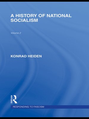 cover image of A History of National Socialism (RLE Responding to Fascism)
